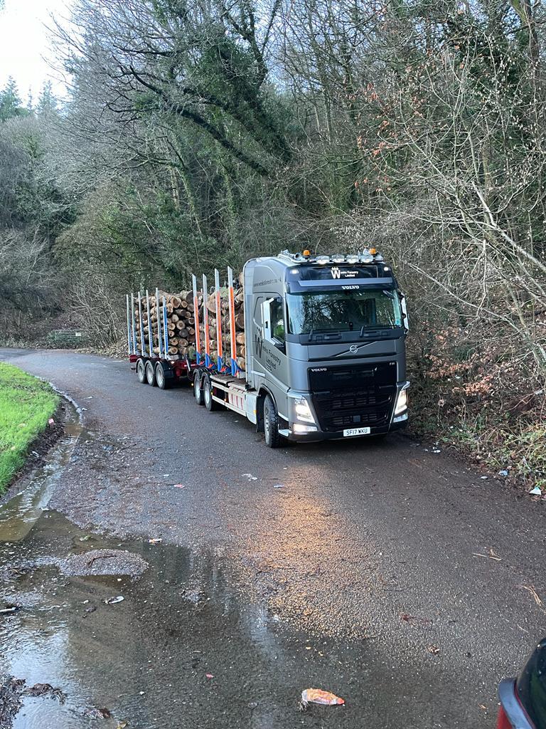 Devon timber haulage