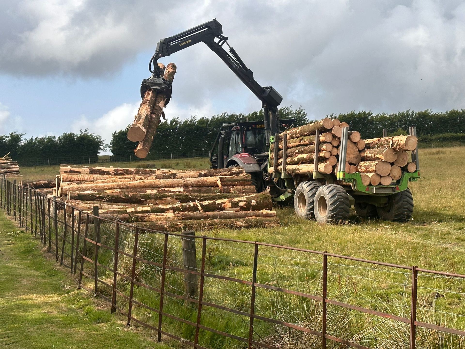 Devon timber stacking